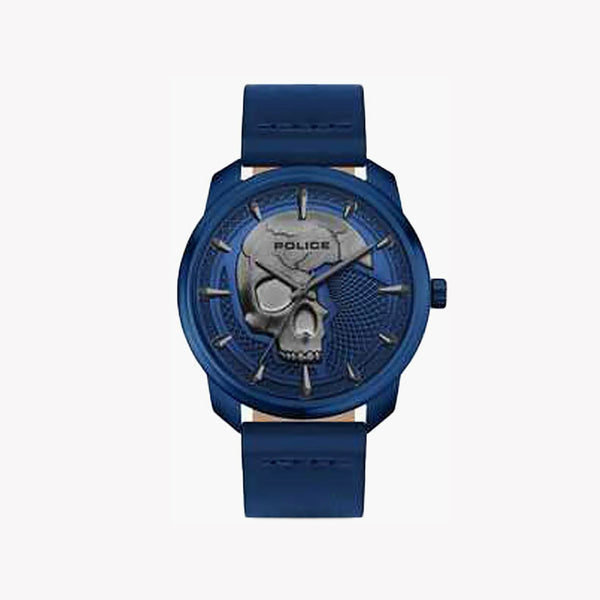 Police Men's Blue Leather Watch, Stainless Steel Case | Pl-15714jsbl_03b by i-watch