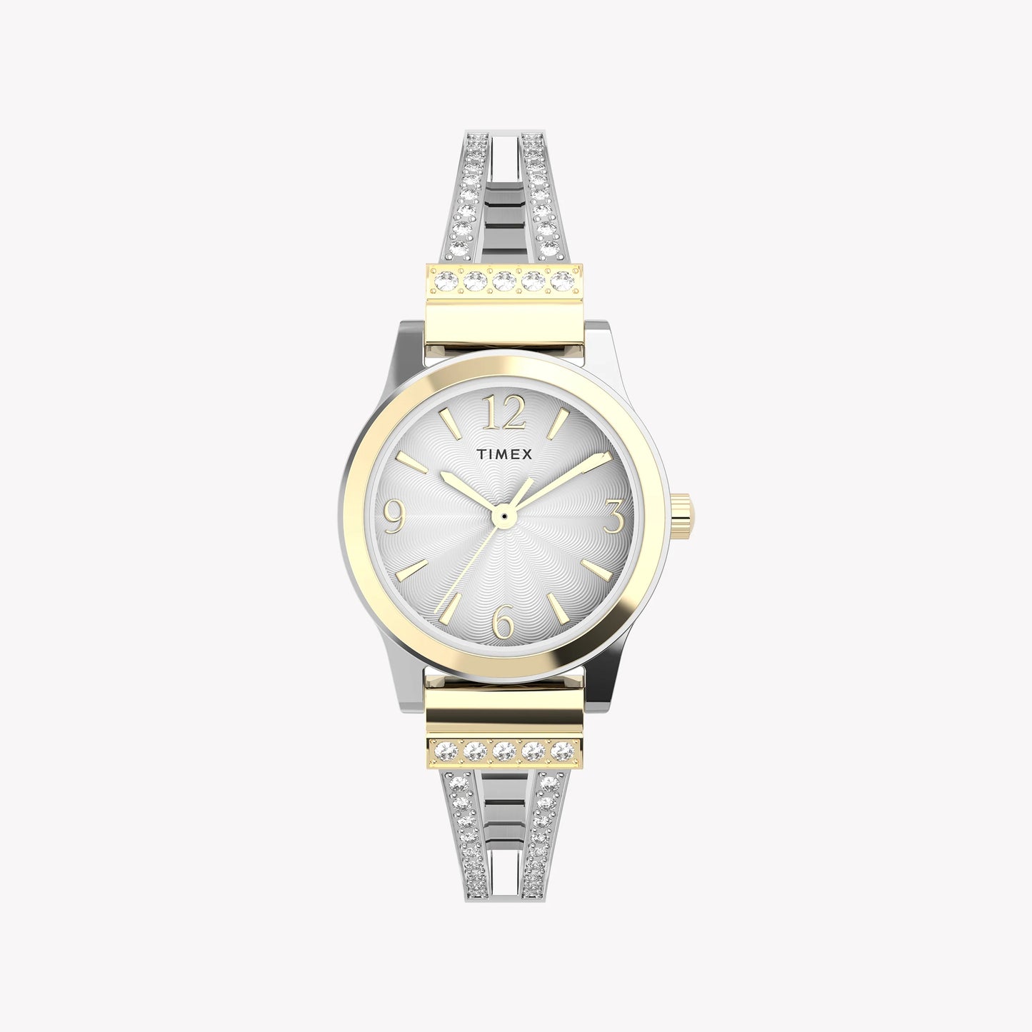 Timex Two-tone Case and Semi Bangle with Crystal Accents TW2W18800 Women's Watch