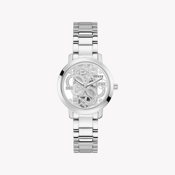 Guess Women's Silver Stainless Steel Watch, Silver Dial | Gw0300l1 by i-watch