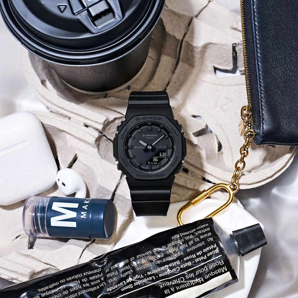 Casio Women's Black Stainless Steel Watch, Black Dial | Gma-P2100bb-1aer by i-watch
