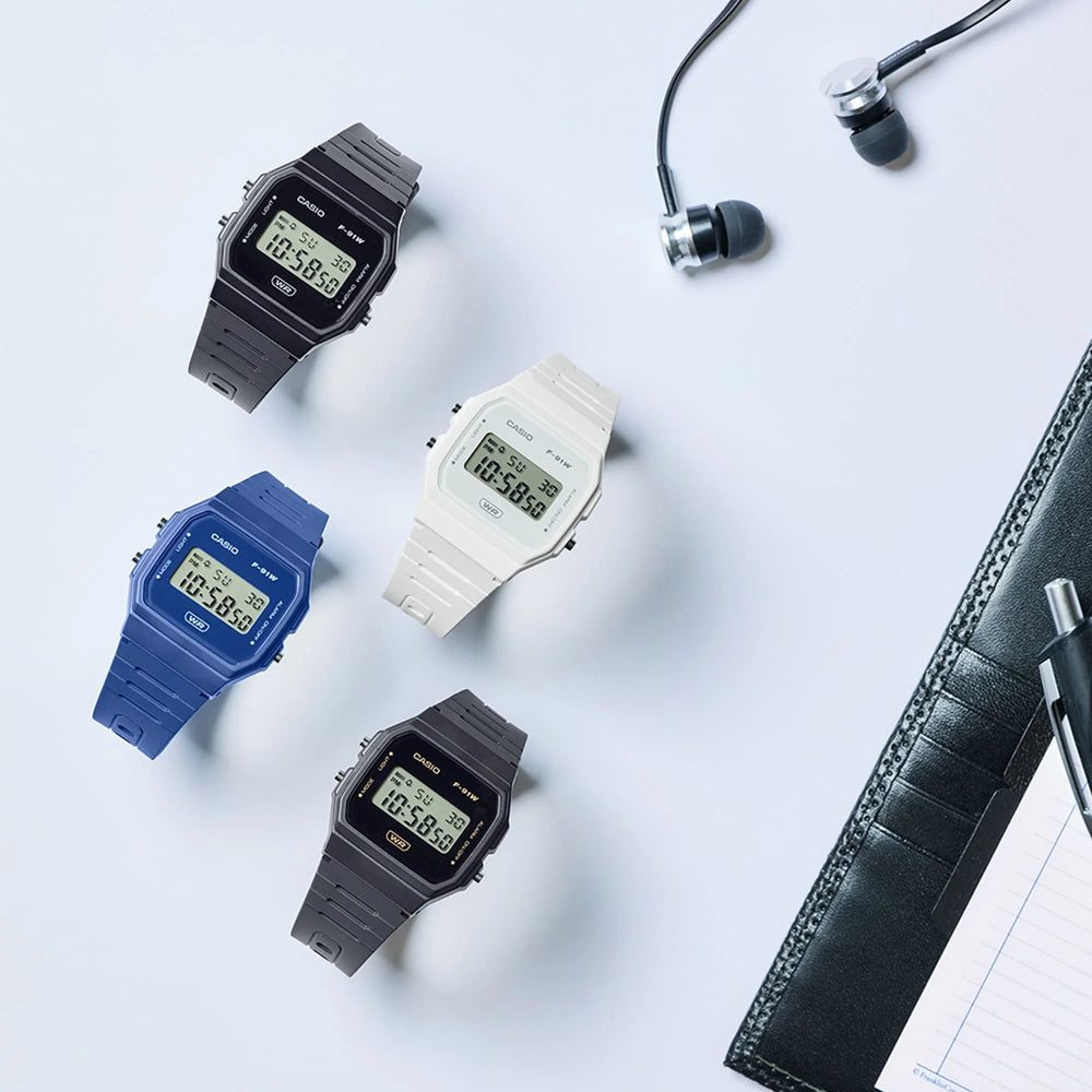 Casio Unisex Resin Watch, Black | F-91wb-1aef by i-watch