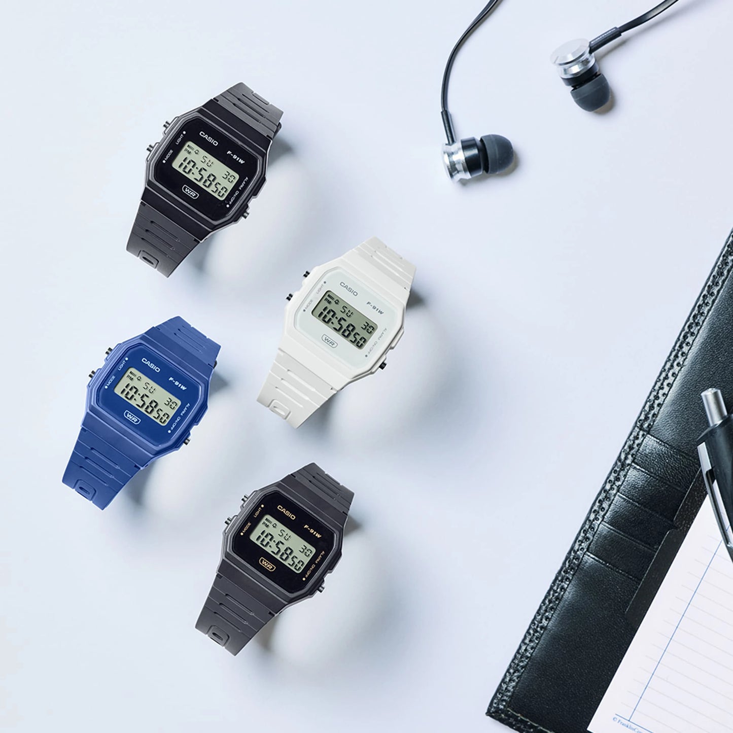 CASIO F-91WB-1AEF Montre unisexe analogique avec boîtier de 35 mm