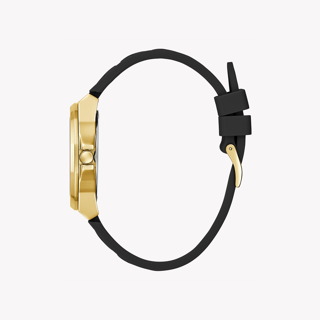 GUESS GW0599L2 - TIMELESS GLAMOUR: Unisex Gold & Black Silicone Watch with Quartz Precision-i-Watch-2