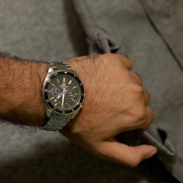 Casio Edifice Efv-590d-1avudf - Bold Adventures Men's Watch With Stylish Black Dial by i-watch