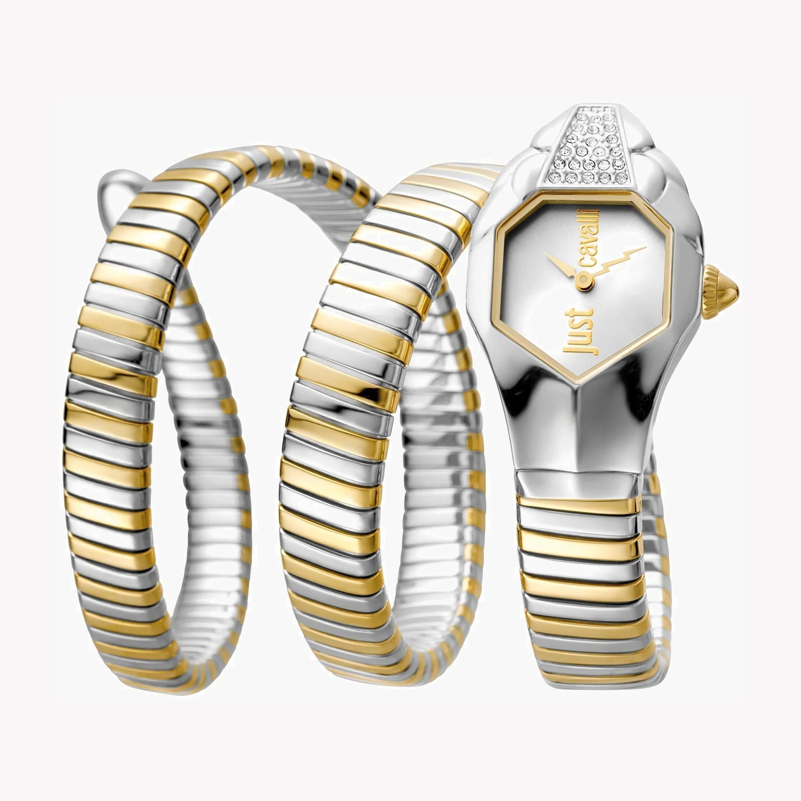 Just Cavalli Women's Silver & Gold Watch, Silver Dial | Jc1l022m0045 by i-watch