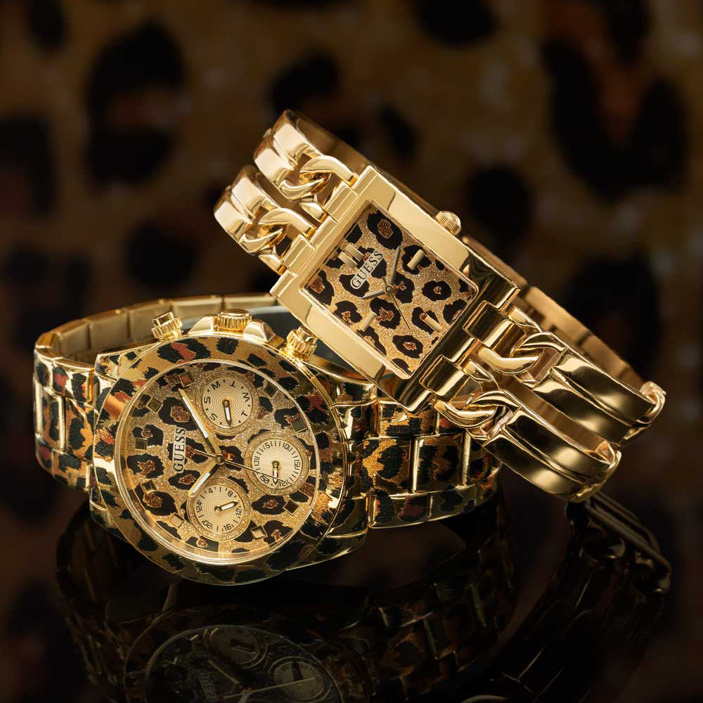 GUESS GW0807L2 VIBRANT LEOPARD - BOLD GOLD WOMEN'S WATCH with Luxe Leopard Dial & Comfort Fit Band-i-Watch-4