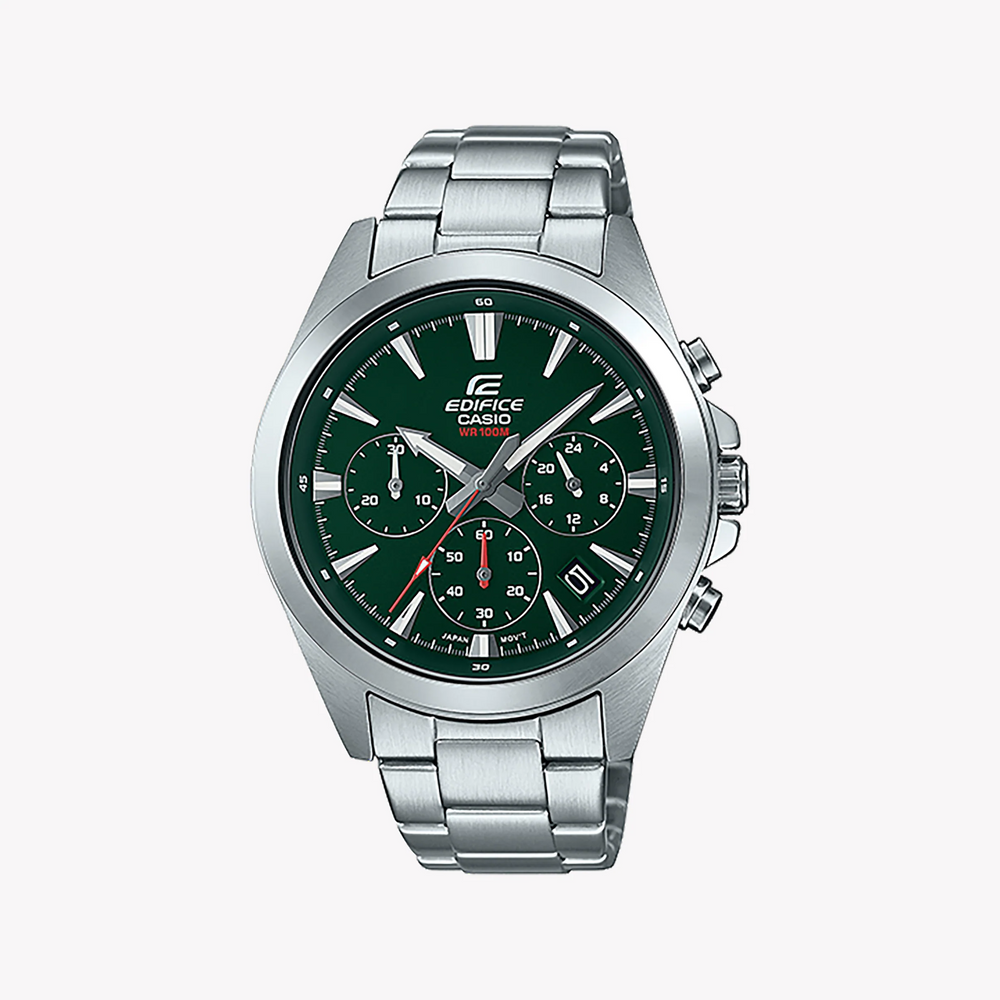 Casio Edifice Efv-630d-3avudf - Sporty Stainless Steel Timepiece With Vibrant Green Dial by i-watch