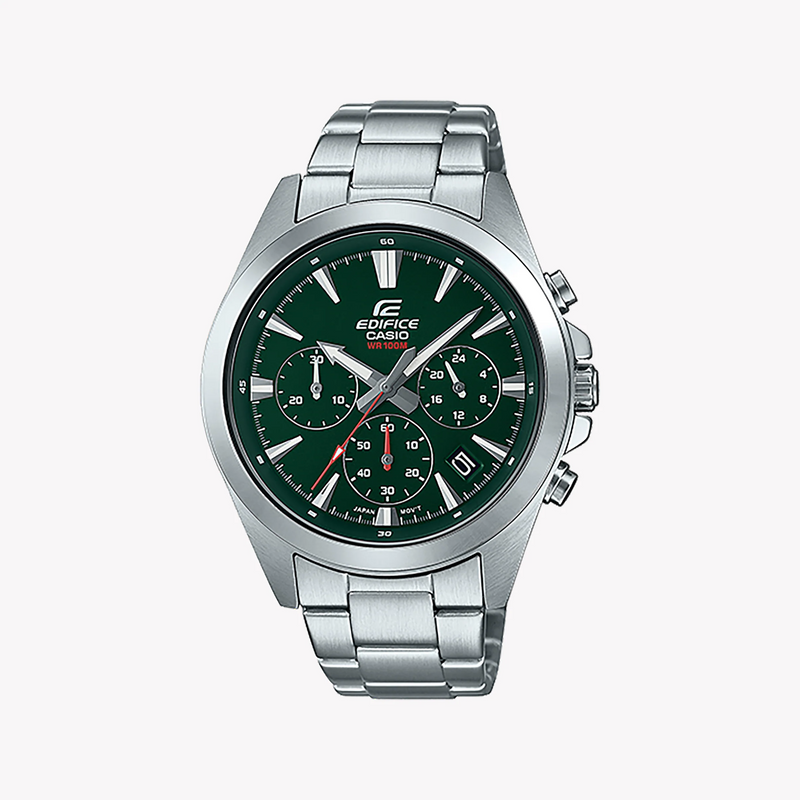 Casio Edifice Efv-630d-3avudf - Sporty Stainless Steel Timepiece With Vibrant Green Dial by i-watch