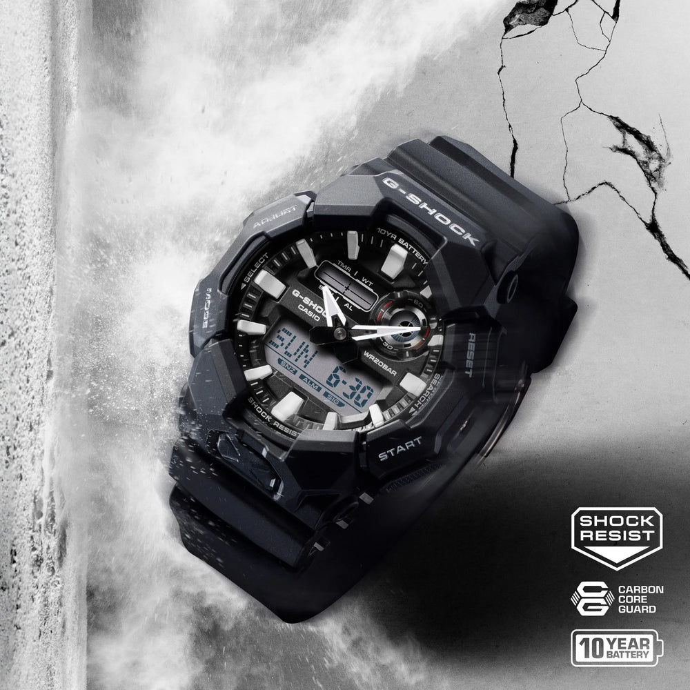 CASIO G-SHOCK GA-010-1AER POWERPLAY - ULTIMATE BLACK MEN'S SPORT WATCH-i-Watch-5