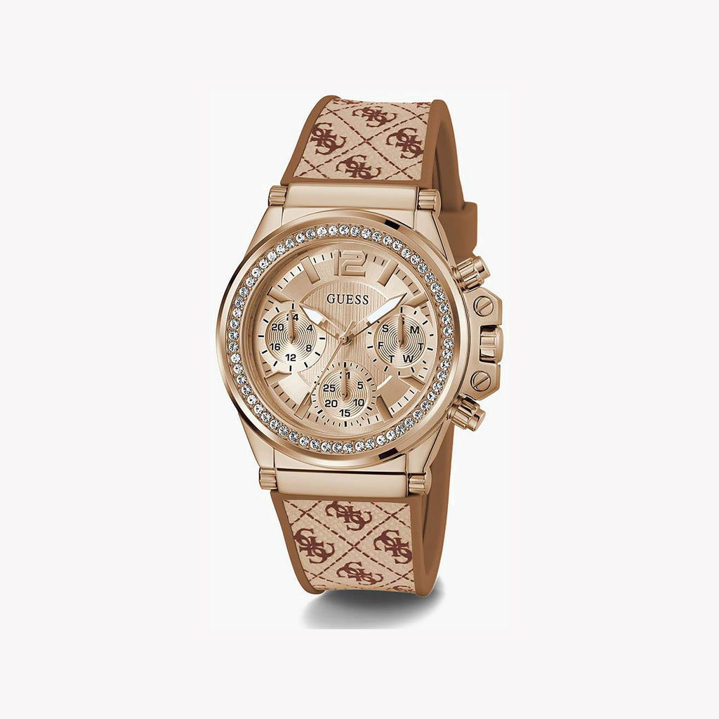 GUESS GW0699L2 RADIANT CHIC - MODERN ROSE GOLD WOMEN'S WATCH with Silicone Band and Elegant Dial-i-Watch-4