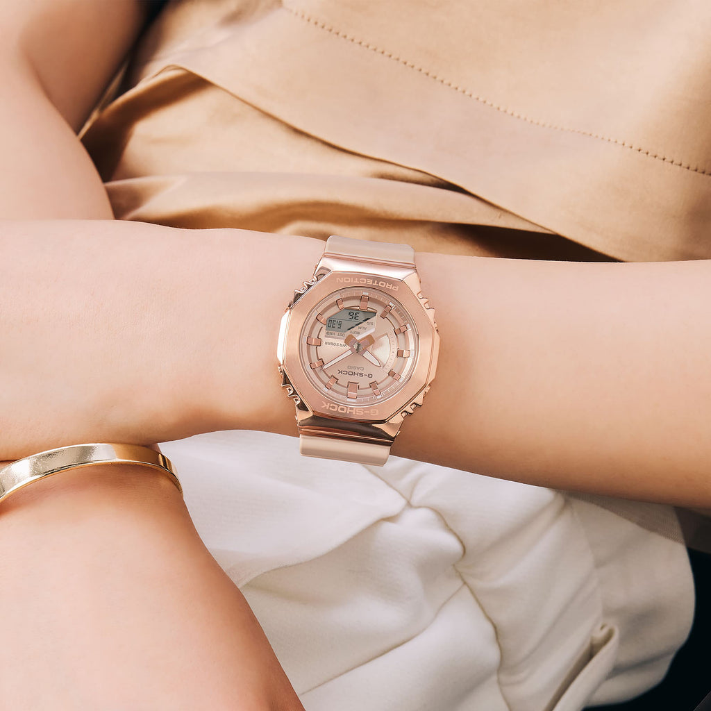 CASIO G-SHOCK GM-S2100PG-4AER ROSE GOLD GLAM - ELEGANT WOMEN'S TIMEPIECE WITH PINK BAND-i-Watch-5