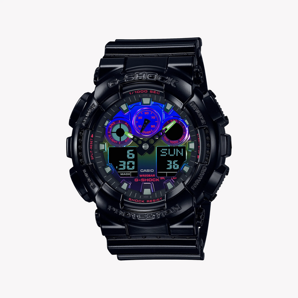 G-Shock Men's Black Resin Watch, Digital Dial | Ga-100rgb-1adr by i-watch