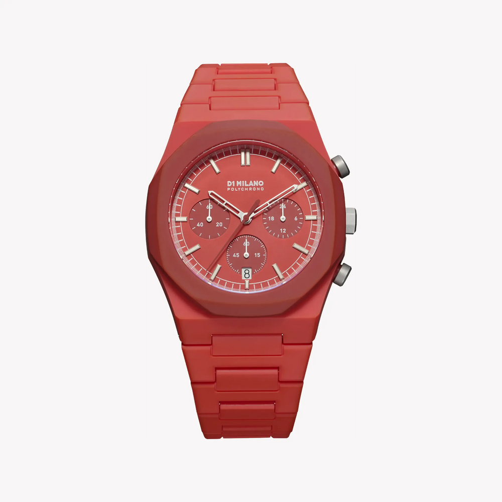 Vibrant Performance Men's Red Silicone Watch, Red Case | D1-PHBJ05 by i-watch