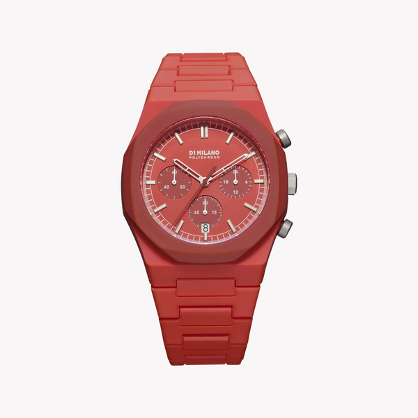 Vibrant Performance Men's Red Silicone Watch, Red Case | D1-PHBJ05 by i-watch