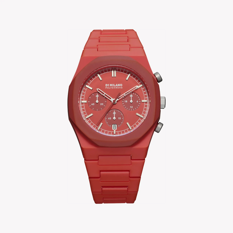 Vibrant Performance Men's Red Silicone Watch, Red Case | D1-PHBJ05 by i-watch