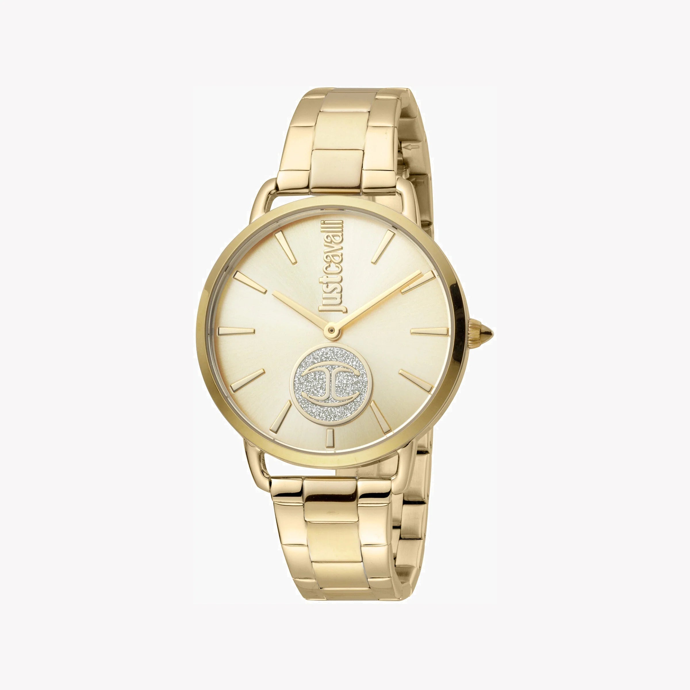 JUST CAVALLI Women's Watch with Gold Stainless Steel Case and Gold Stainless Steel Band