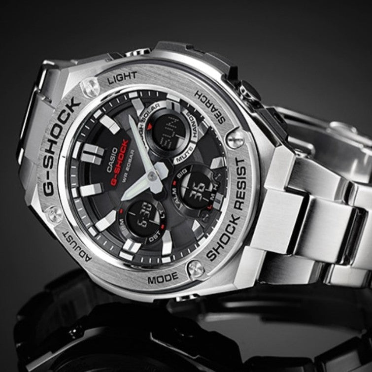 CASIO G-SHOCK GST-S110D-1ADR - ساعة رياضية أنيقة للرجال لجميع المغامرات