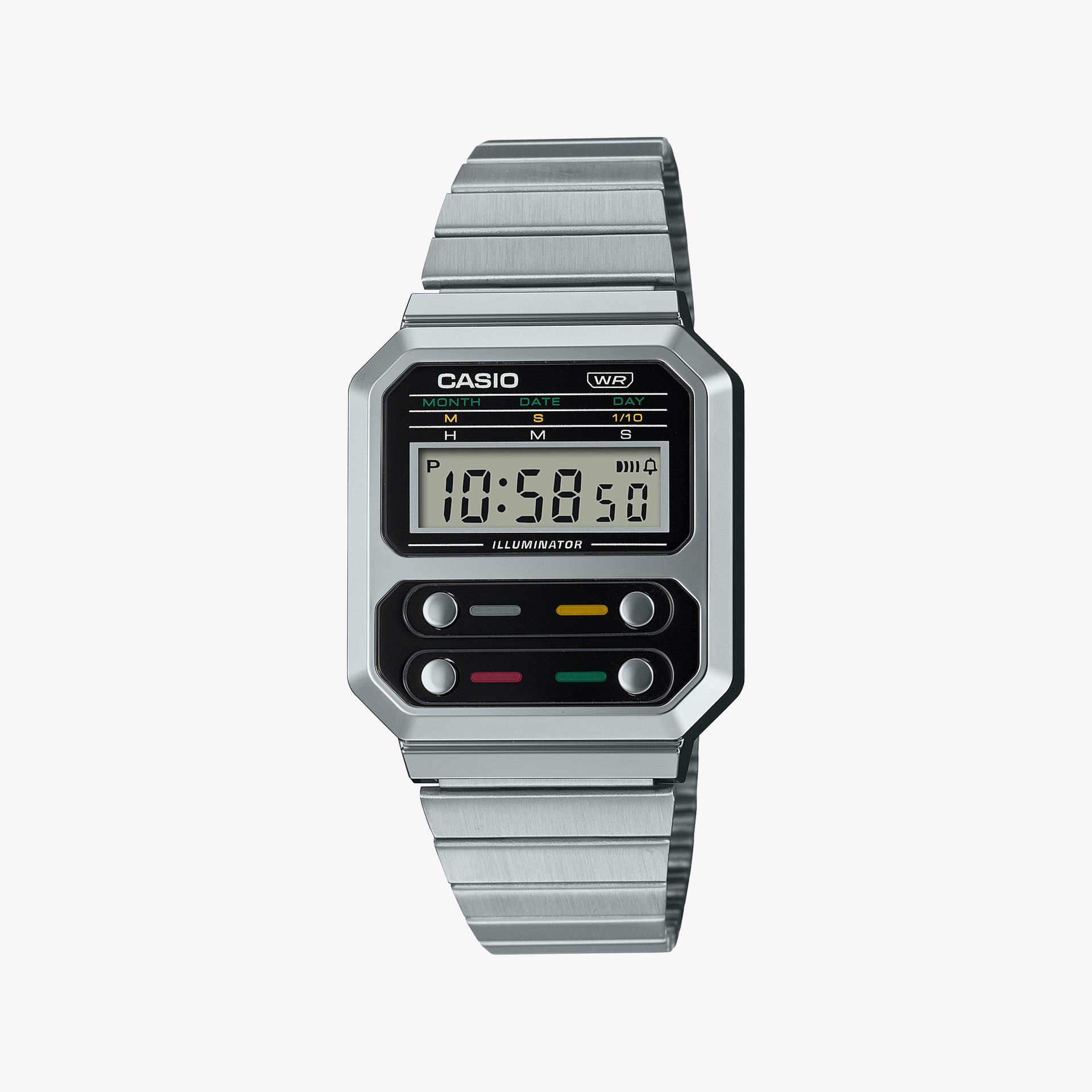 CASIO A100WE-1ADF - SPORTY ELEGANCE UNISEX DIGITAL WATCH WITH