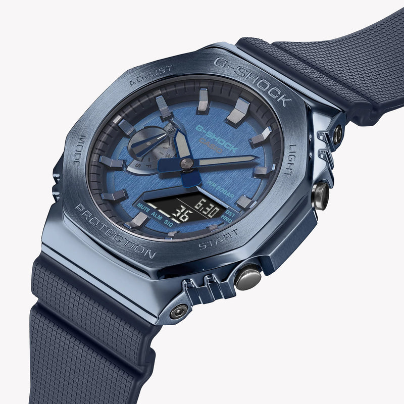 Casio G-Shock Men's Blue Resin & Stainless Steel Watch | Gm-2100n-2aer by i-watch