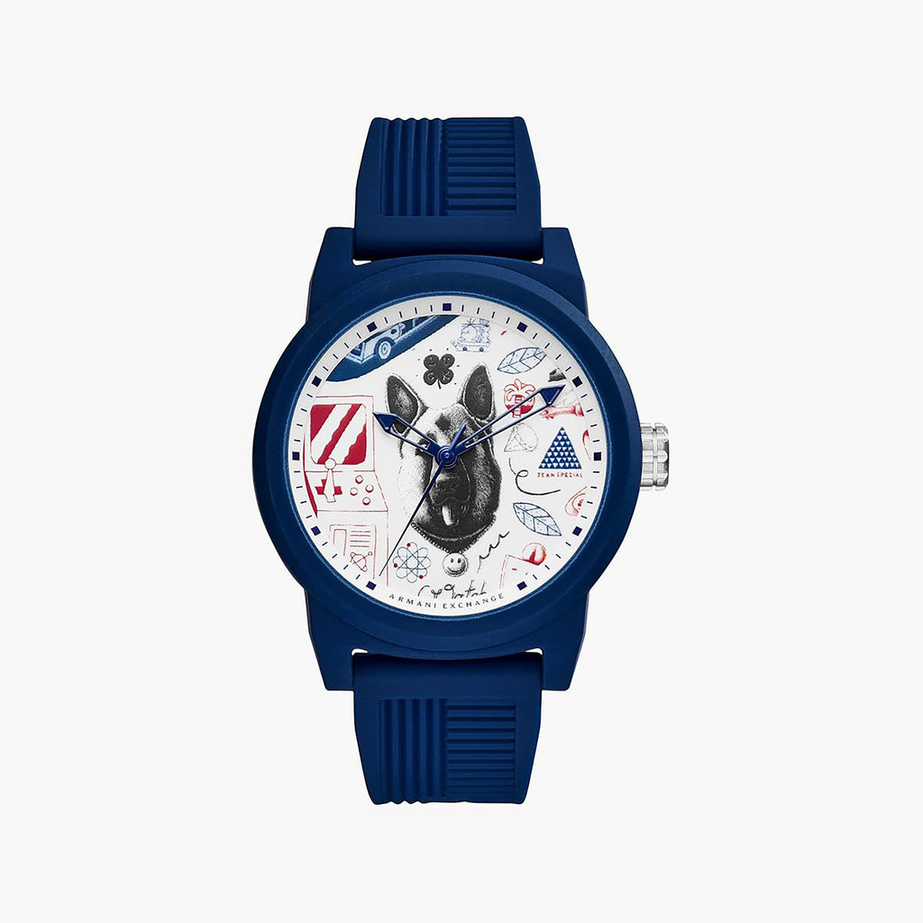 "ARANI EXCHANGE AX1448 – BLUE ADVENTURER MEN'S WATCH WITH SPORTY SILICONE BAND"