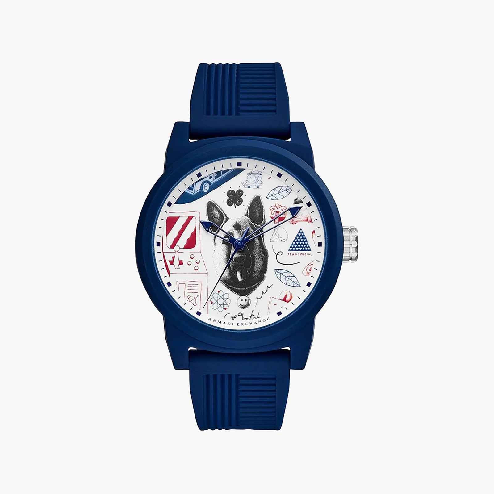 "ARANI EXCHANGE AX1448 – BLUE ADVENTURER MEN'S WATCH WITH SPORTY SILICONE BAND"