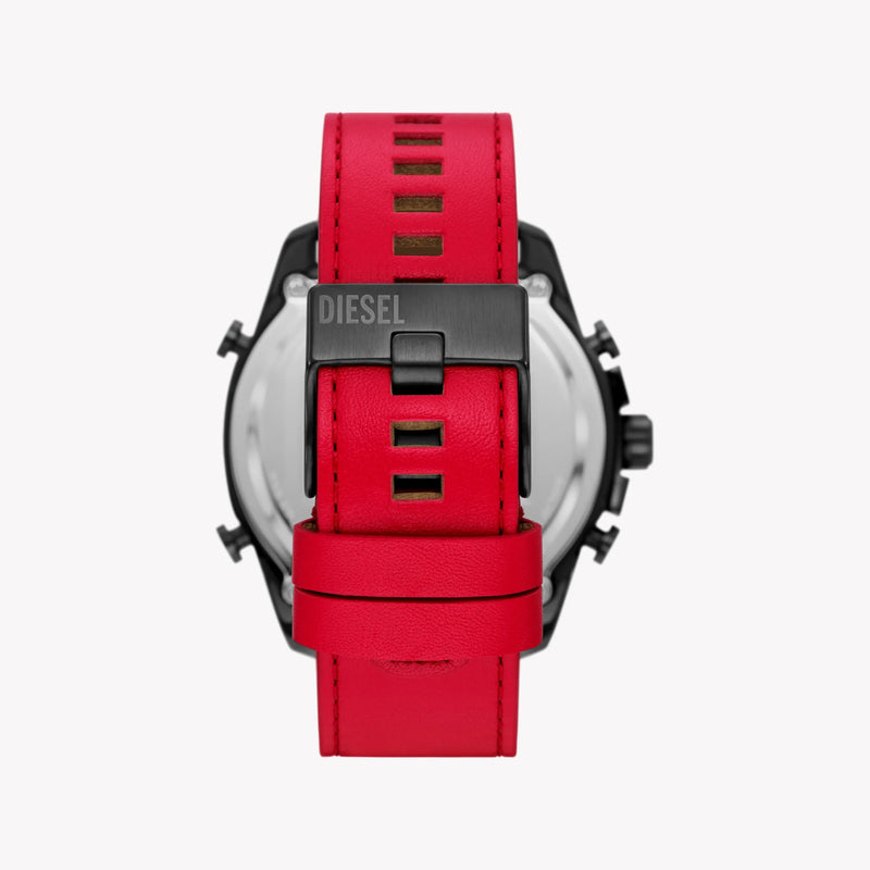Diesel Men's Black Leather Watch, Red Band | Dz4647 by i-watch