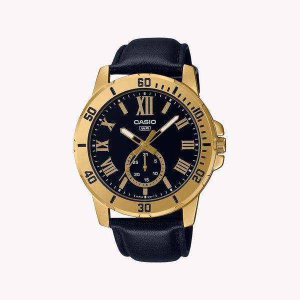 CASIO MTP-VD200GL-1BUDF - SPORTY ELEGANCE WITH GOLD & BLACK TIMEPIECE FOR MEN