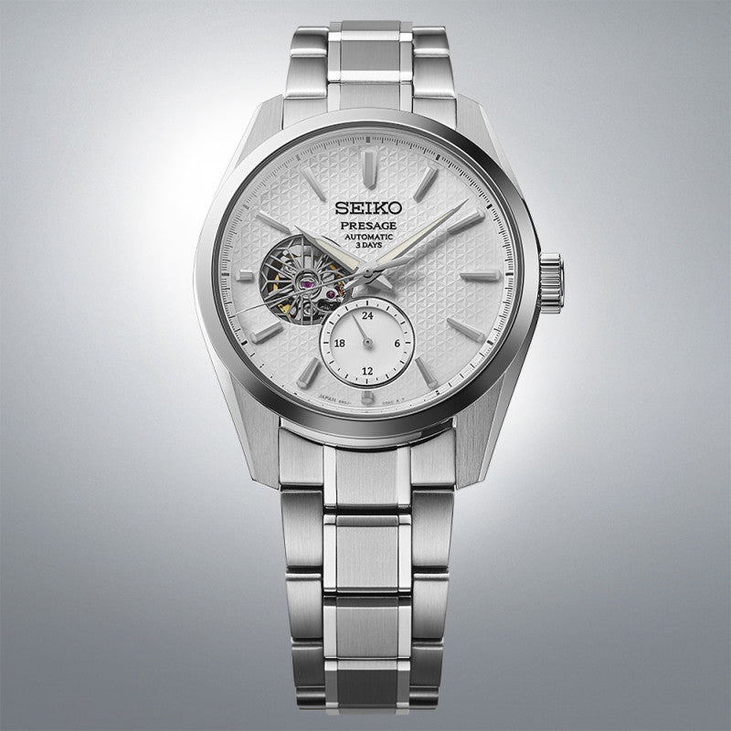SEIKO PRESAGE SPB415J1 Men's Automatic Watch, White Dial, Steel-i-Watch-3