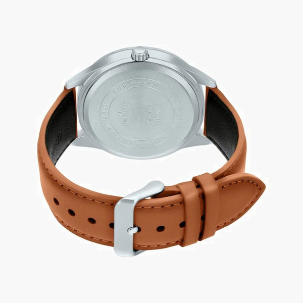 Casio Mtp-E319l-2bvdf - Sporty Elegance Men's Watch With Blue Dial & Brown Leather Band by i-watch