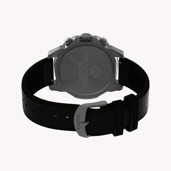 Timex Men's Black Eco-Leather Watch, Dark Green Dial | Tw2w16100 by i-watch