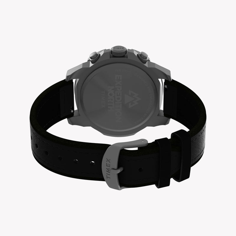 Timex Men's Black Eco-Leather Watch, Dark Green Dial | Tw2w16100 by i-watch