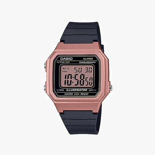 Casio W-217HM-5AV Digitale Unisex-Armbanduhr aus Roségold