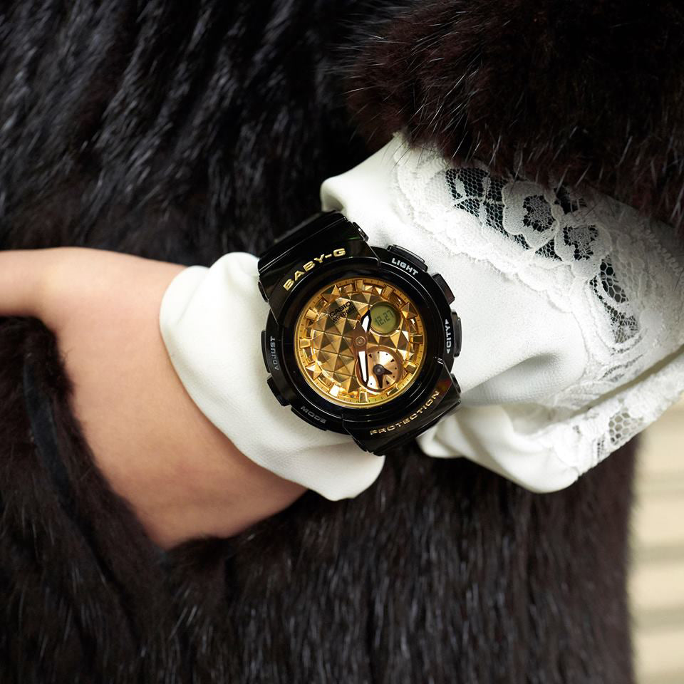 BGA-195M-1ADR BABY-G BLACK CHIC - SPORTY ELEGANCE WOMEN'S WATCH with Multi-Dimensional Style and World Time Features-i-Watch-2
