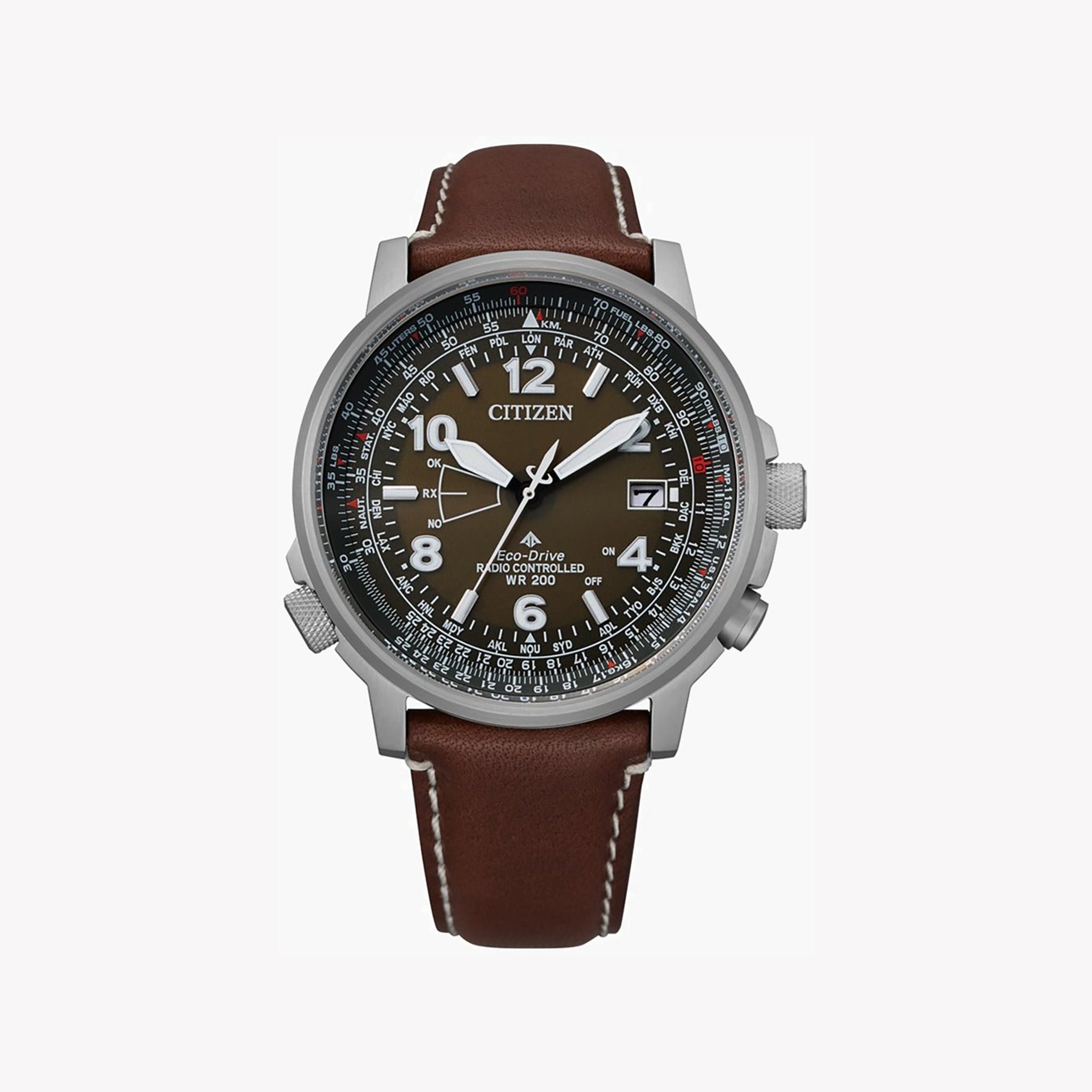 CITIZEN CB0240-29X DYNAMIC PRECISION - ELEGANT MEN'S TIMEPIECE WITH LEATHER BAND & WATER RESISTANCE