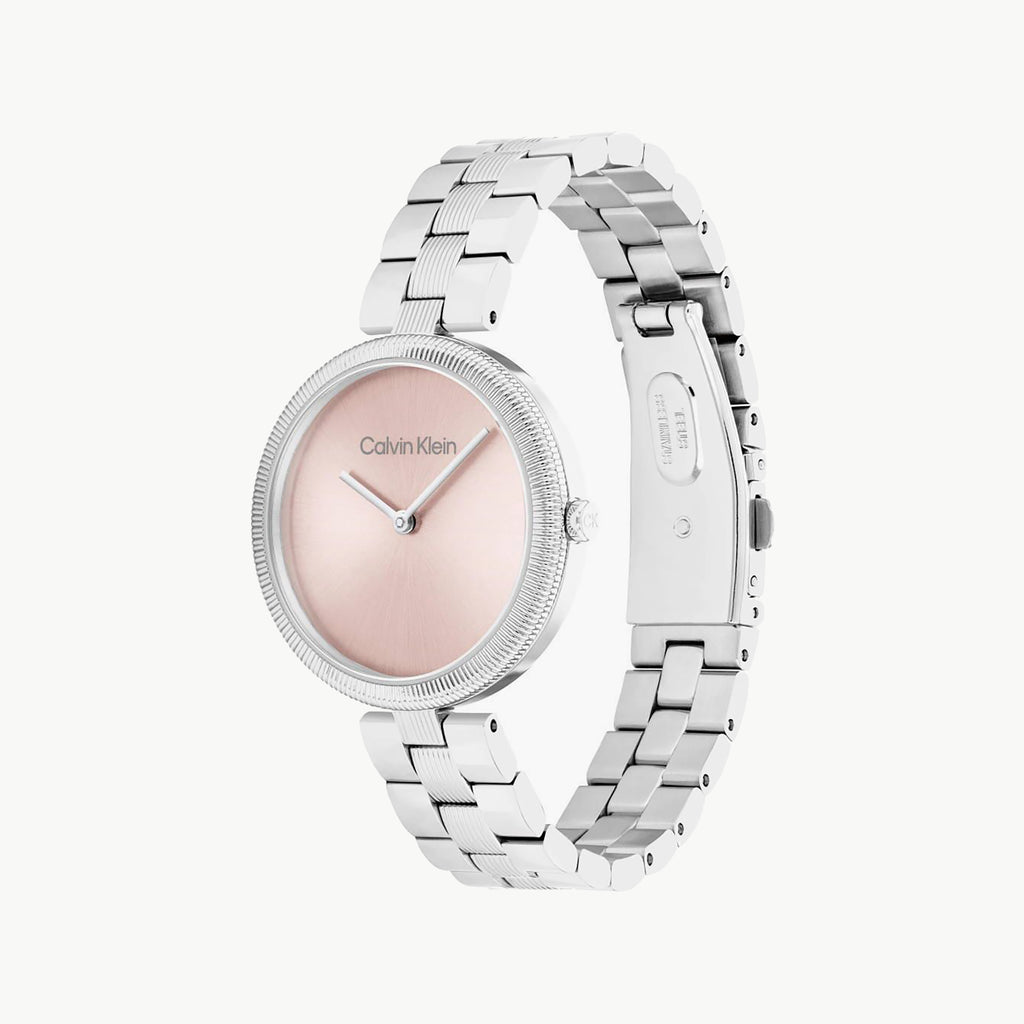 CK CALVIN KLEIN NEW COLLECTION - ELEGANT PINK DIAL WOMEN'S WATCH WITH STAINLESS STEEL BAND-i-Watch-2