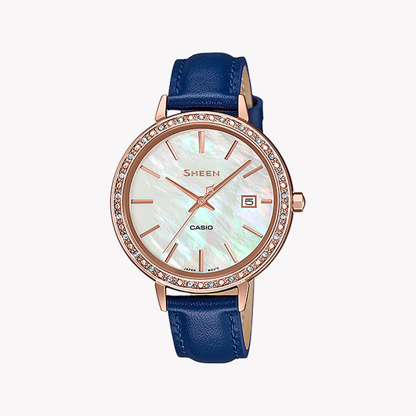 Casio She-4052pgl-7audf Elegant Rose Gold Timepiece - Luxurious Women's Watch With Swarovski Crystals by i-watch