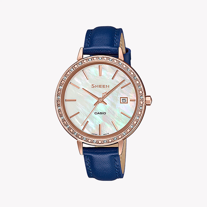 Casio She-4052pgl-7audf Elegant Rose Gold Timepiece - Luxurious Women's Watch With Swarovski Crystals by i-watch