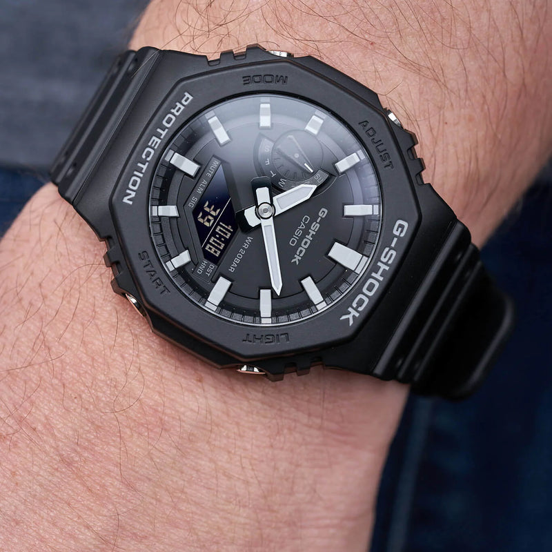 G-Shock Men's Black Resin Watch, Digital Dial | Ga-2100-1adr by i-watch