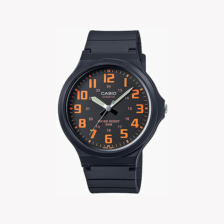 Casio MW-240-4BV Analoge schwarze Herrenuhr