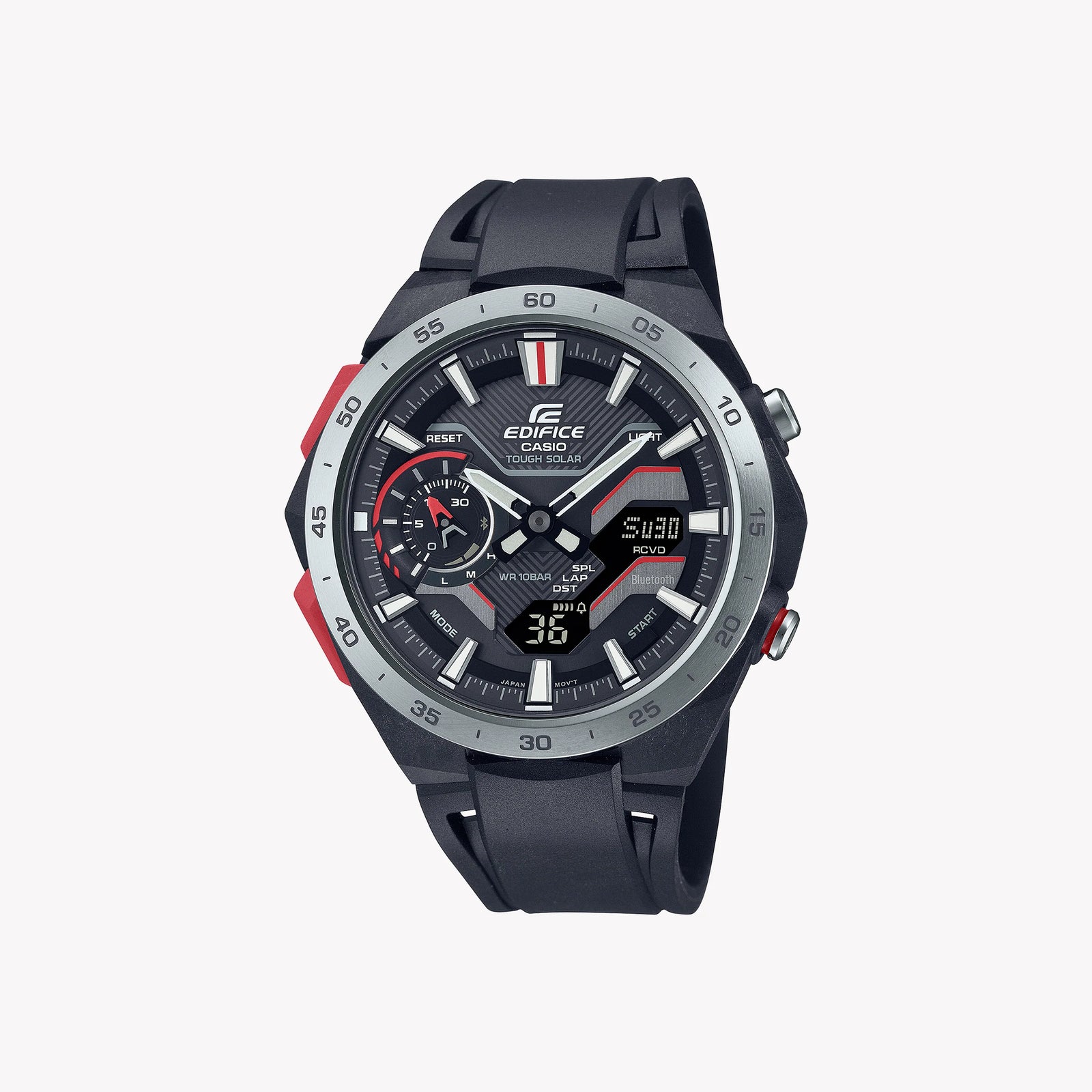 CASIO ECB-2200P-1AEF POWERHOUSE - SOLAR-DRIVEN MEN'S WATCH WITH RUGGED STYLE & WATER RESISTANCE
