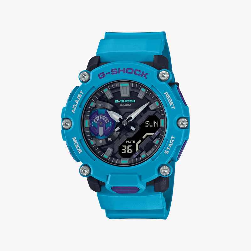 G-Shock Men's Blue Resin Watch, Black Dial | Ga-2200-2adr by i-watch