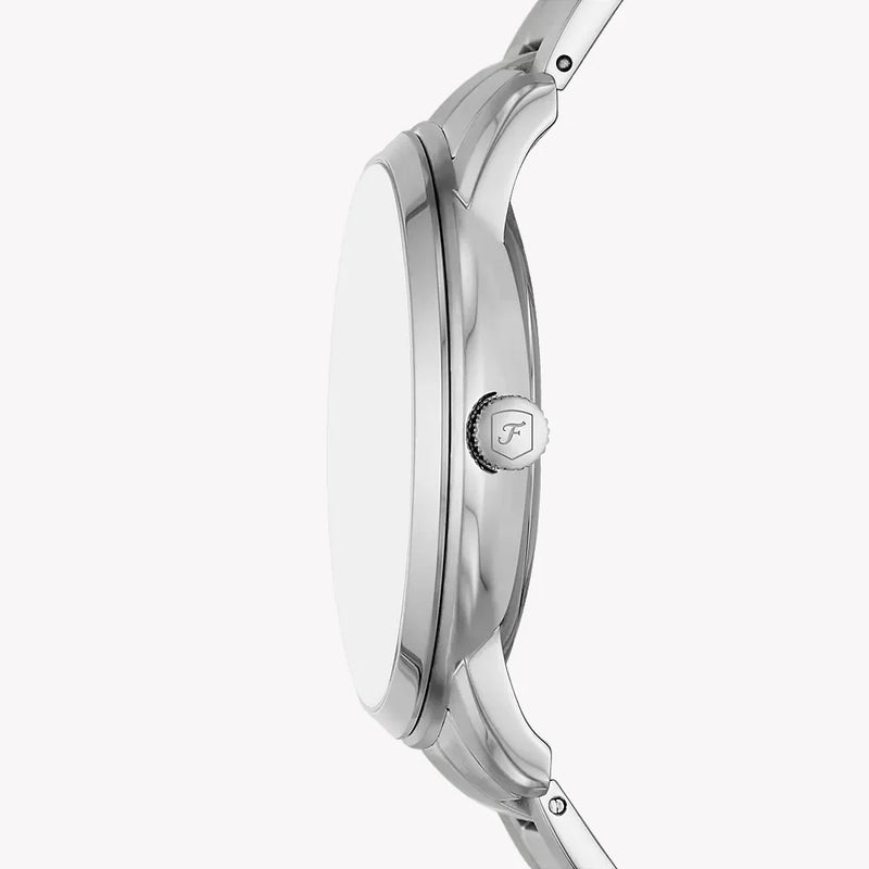 Fossil Men's Silver Stainless Steel, Blue Dial | Fs5907 by i-watch
