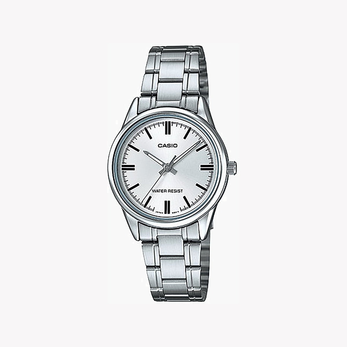 CASIO LTP-V005D-7AUDF - SPORTY ELEGANCE UNISEX ANALOG WATCH WITH STAINLESS STEEL BAND & WHITE DIAL