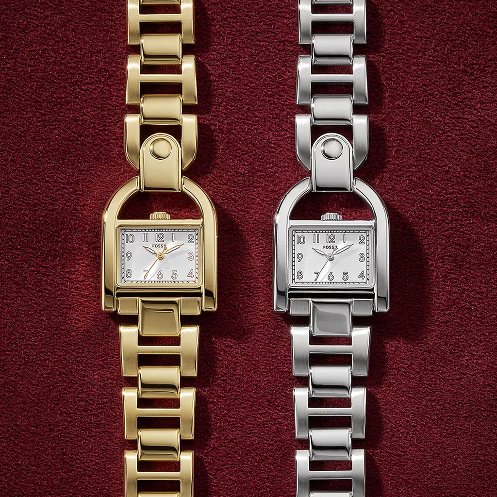 FOSSIL ES5327 - MODERN ELEGANCE WOMEN'S WATCH WITH GOLD STAINLESS STEEL STRAP & SILVER DIAL-i-Watch-5