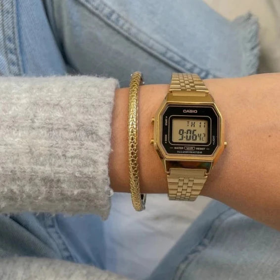 Casio Women's Gold Stainless Steel Watch, Digital Display | La680wega-1er by i-watch