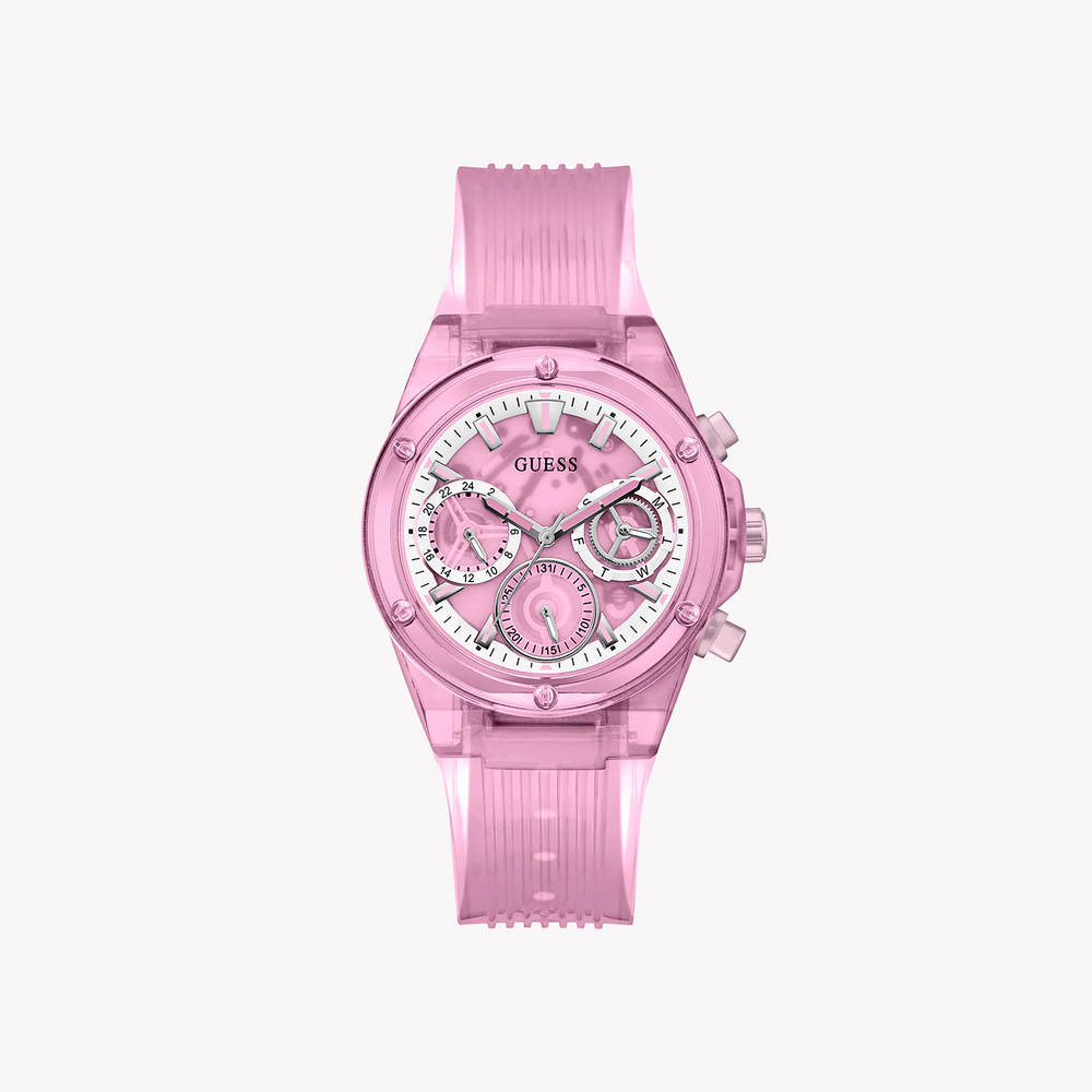Guess Women's Pink Plastic Watch, Pink Dial | Gw0438l2 by i-watch