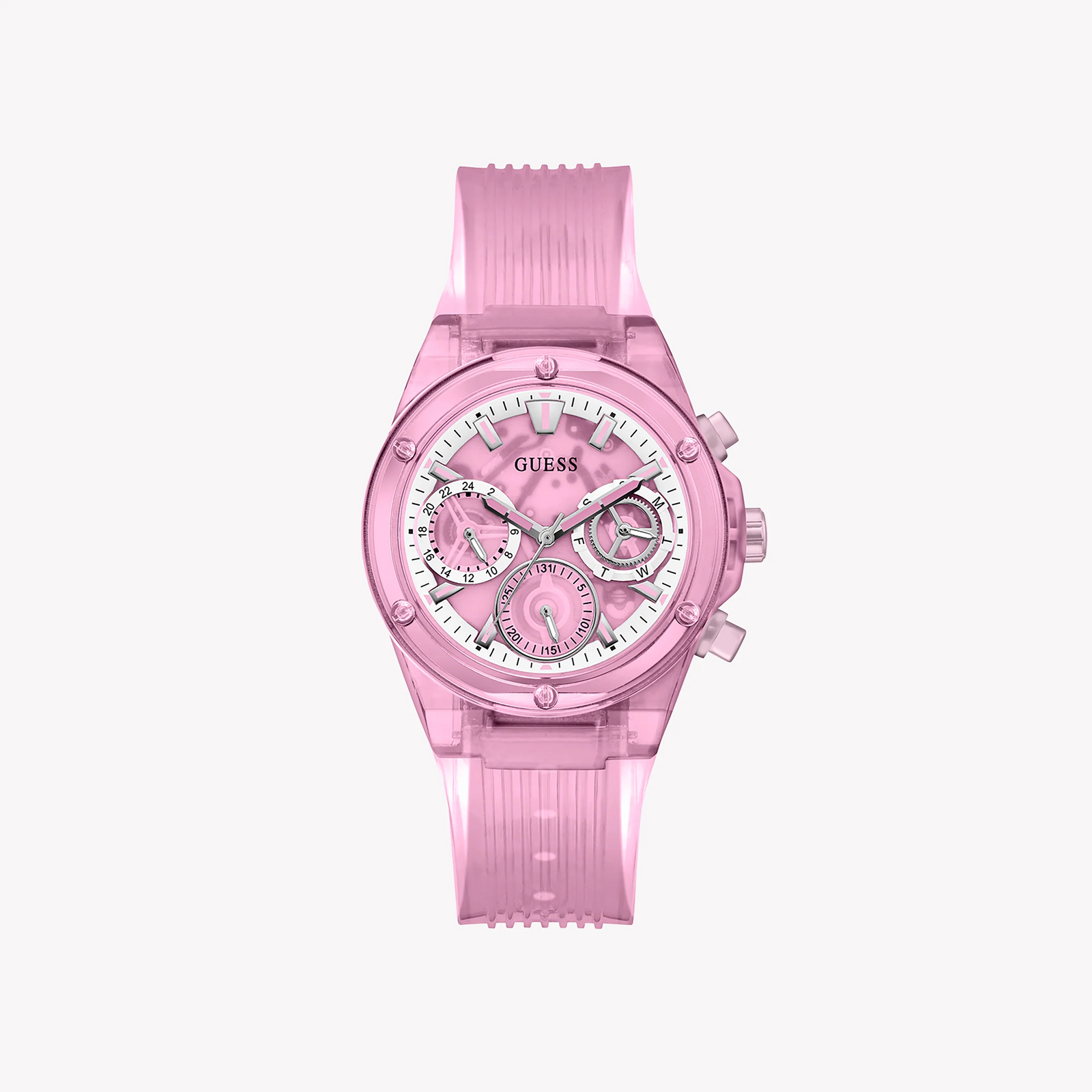 Guess Women's Pink Plastic Watch, Pink Dial | Gw0438l2 by i-watch