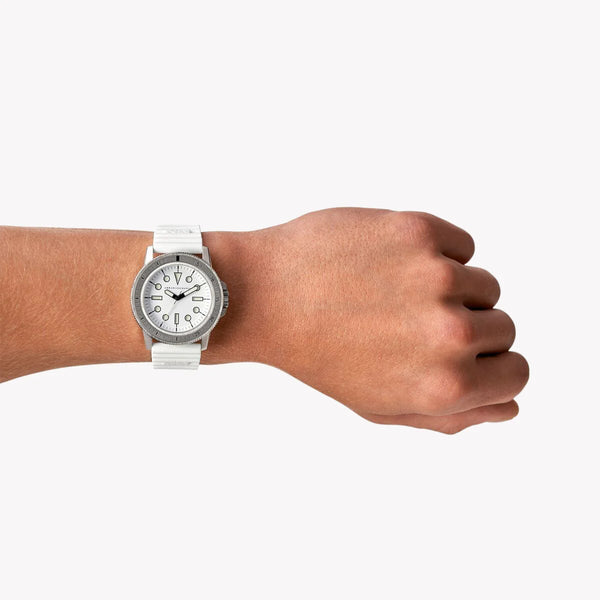 Armani Exchange Men's White Silicone Watch, Stainless Steel | Ax1850 by i-watch