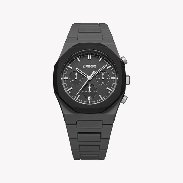 D1 MILANO Men's Black Stainless Steel Watch, Black Dial | D1-PHBJ04 by i-watch