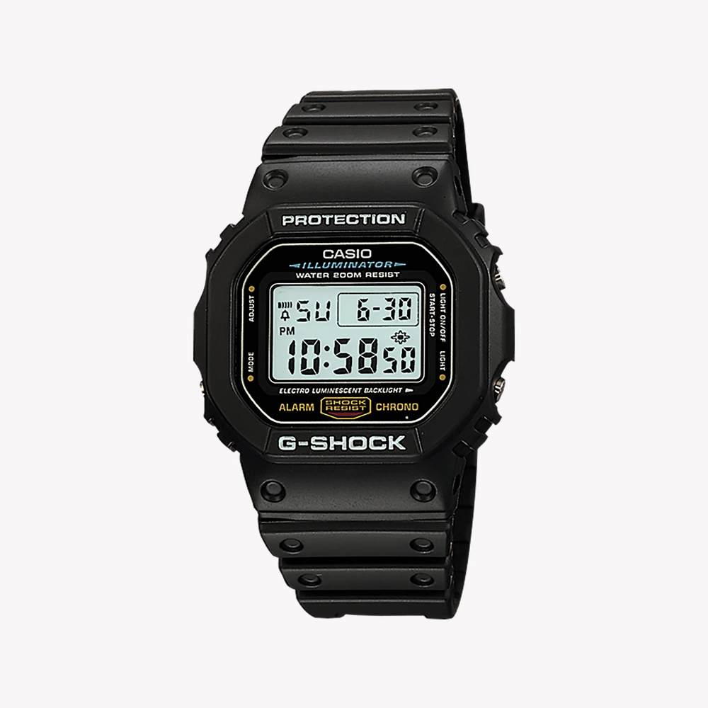 Casio G-Shock Dw-5600e-1vdf - Tough Style Unleashed Men's Resin Watch With Black Dial & Versatile Functions by i-watch